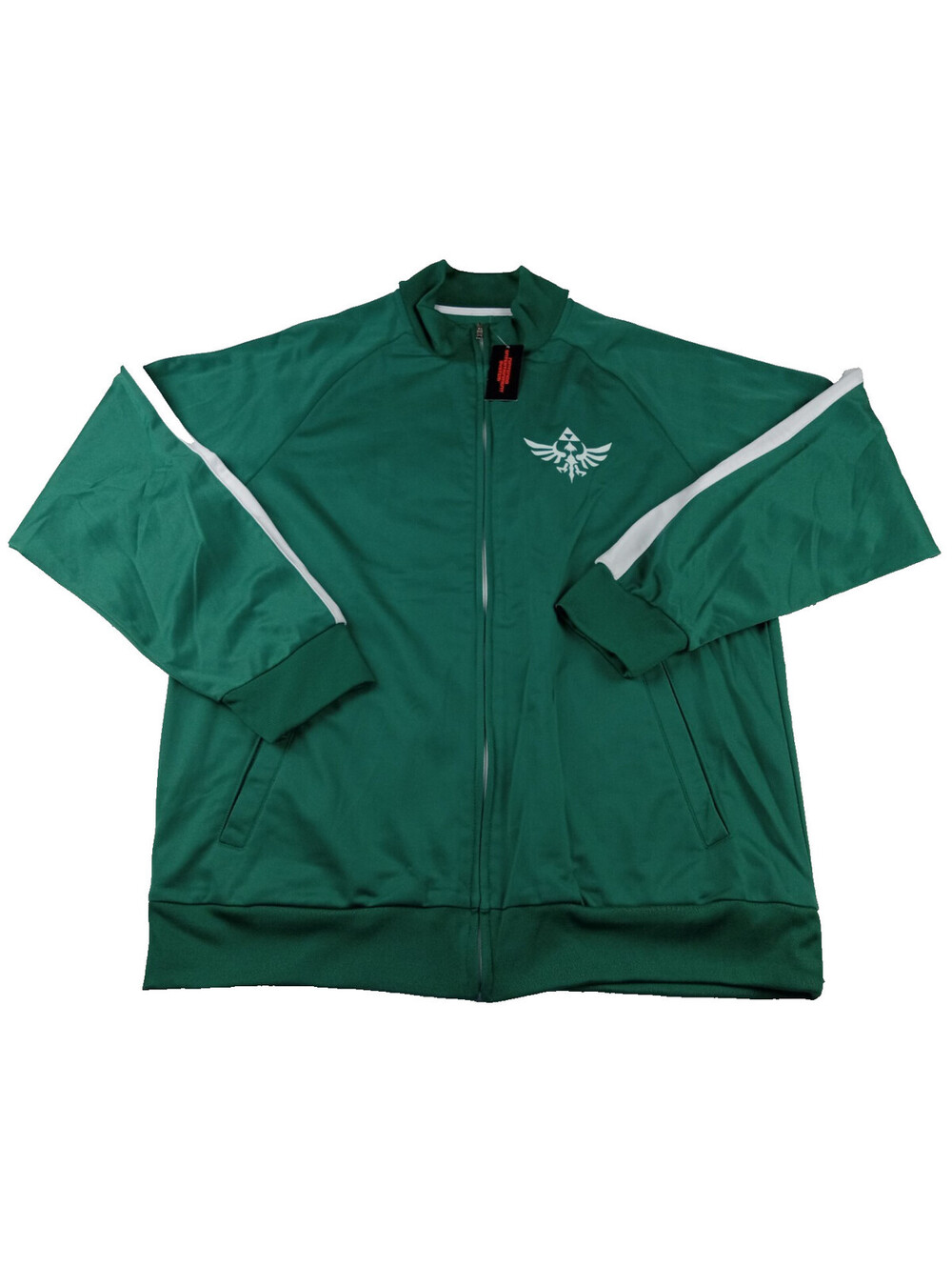 The Legend of Zelda Jacket Mens XL Green Hylian Crest Full Zip Track Sweater